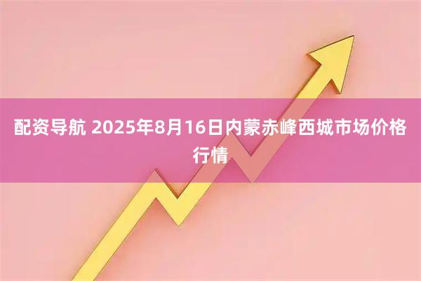 配资导航 2025年8月16日内蒙赤峰西城市场价格行情